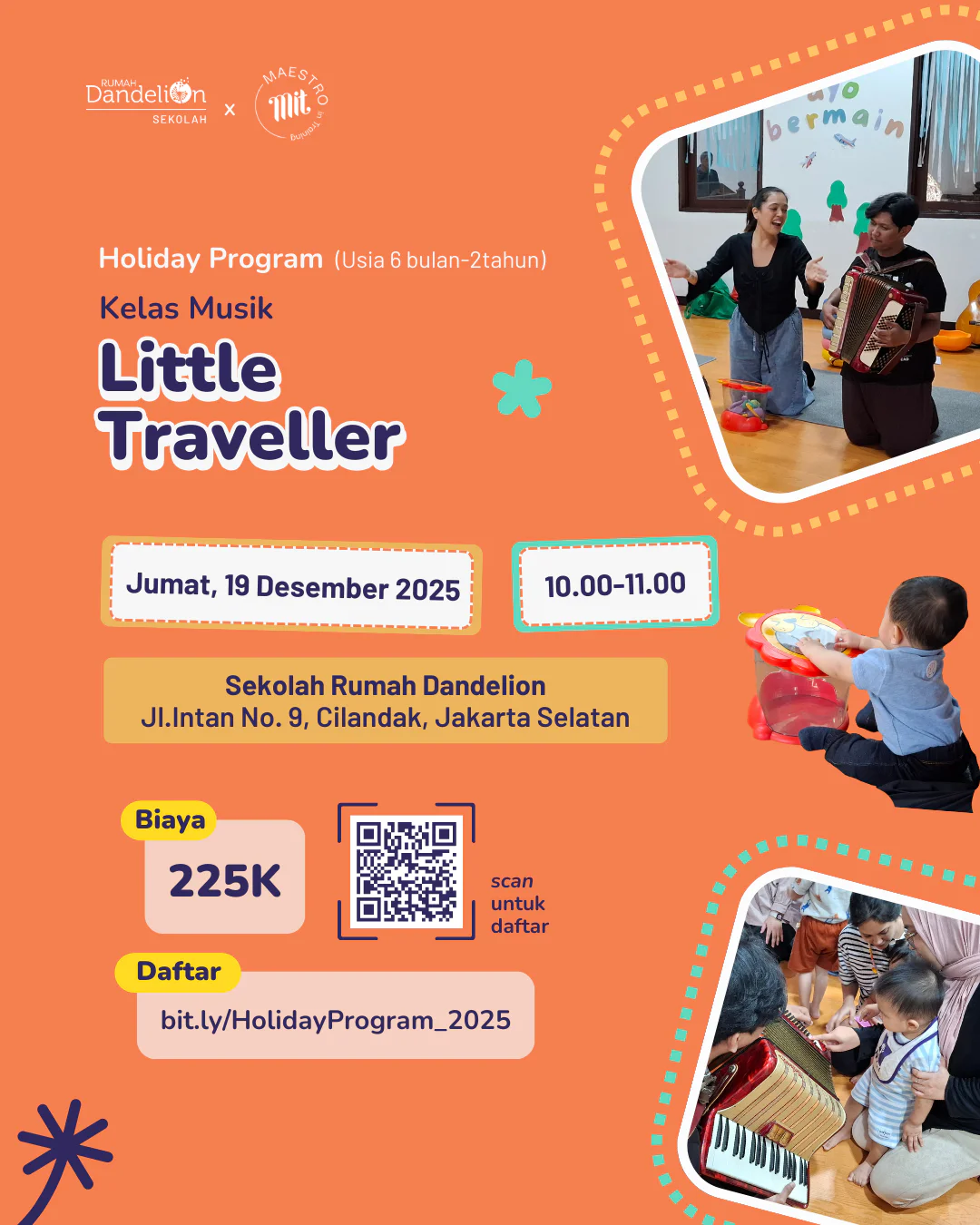 Poster Kelas Musik Little Traveller bersama Maestro in Training